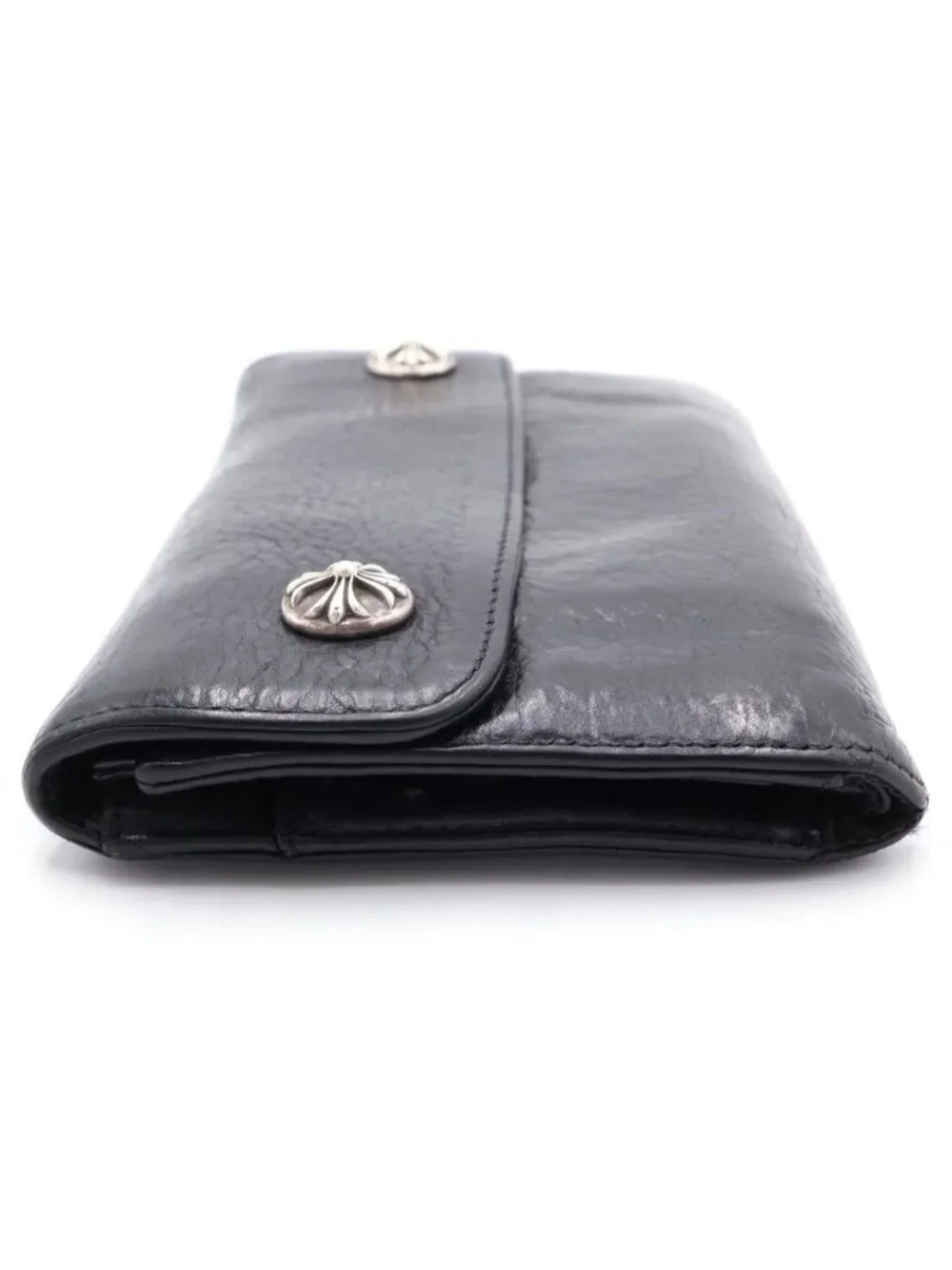 Chrome Hearts Wave Leather Wallet Black